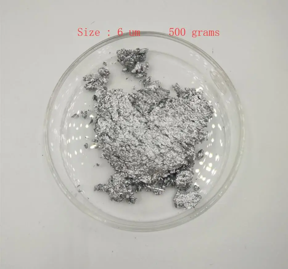 6um 500g Маслянистость имитация покрытия серебряная паста алюминиевый порошок пигмент 6um~ 12um - Цвет: 6um 500g
