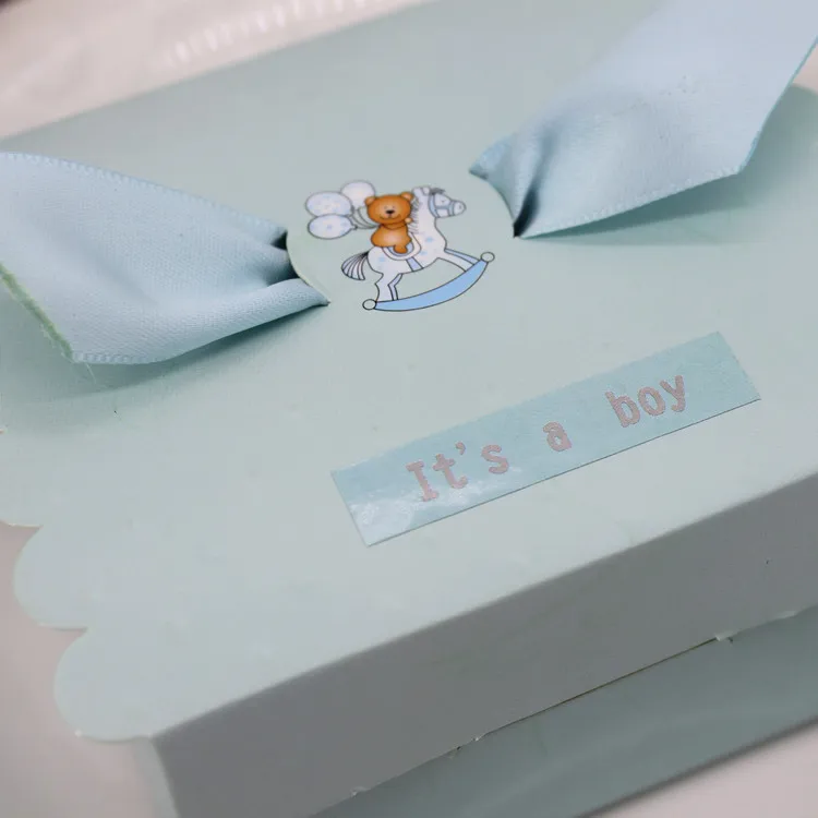 100 шт. креативная мультяшная коробка для детского душа it's a Boy Girl конфет на