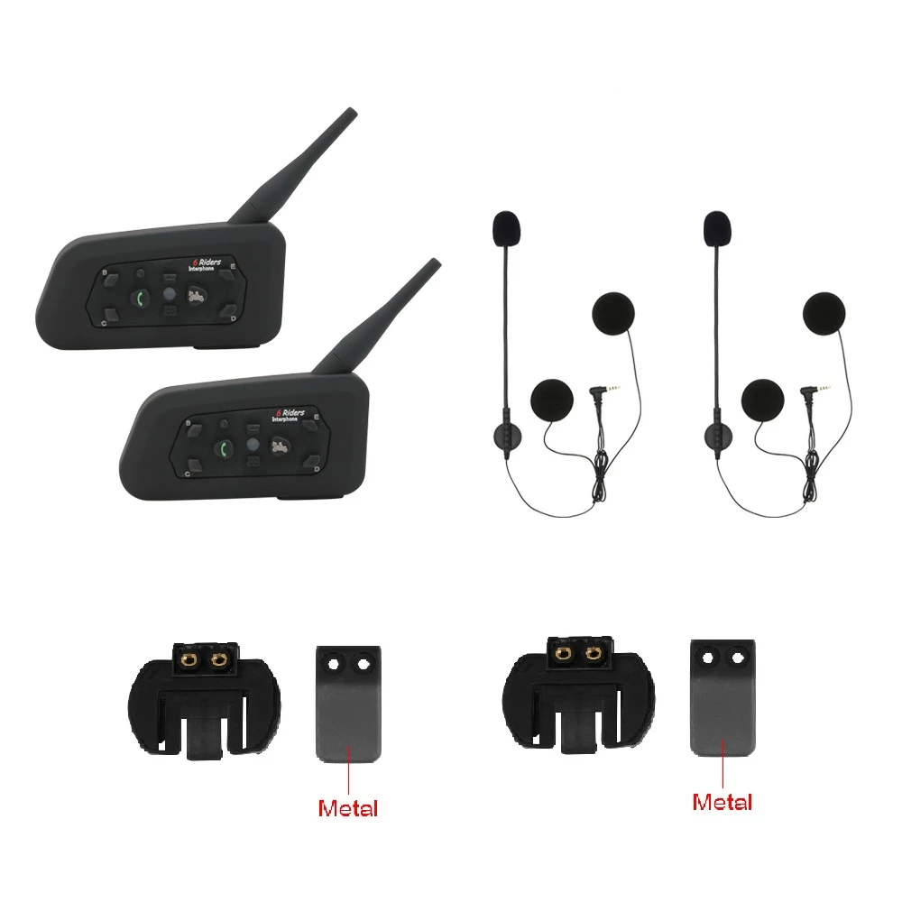 Bluetooth гарнитура Wayxin для мотоциклетного шлема R6 1200 м 2 шт.|motorcycle bluetooth helmet intercom|helmet