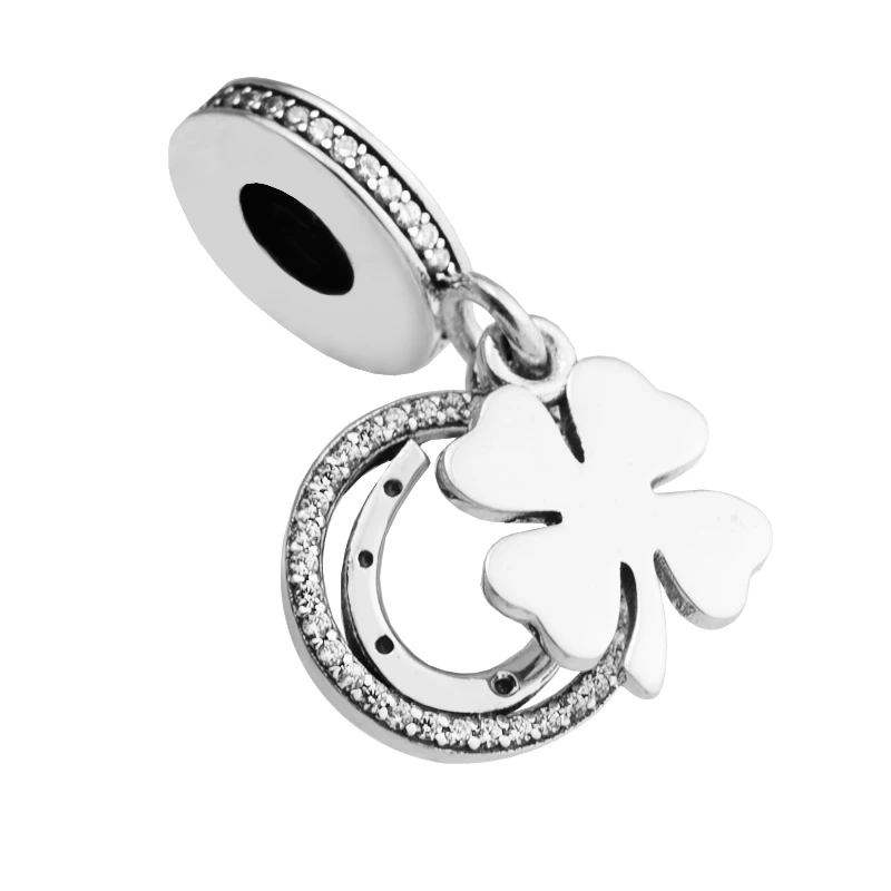 Подвеска в виде клевера Lucky Day бусы из стерлингового серебра 925 пробы с
