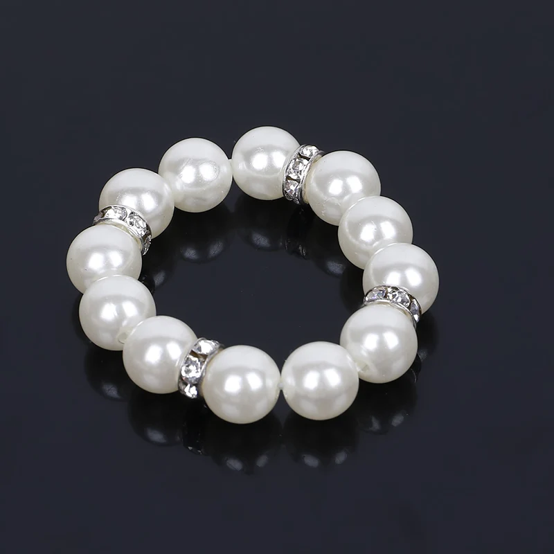 4 Rhinestones Tangpan 10 шт. имитация перламутровая салфетка кольца с эластичным для свадьбы отеля с бриллиантом мягкое украшение для салфеток Кольца держатель - Цвет: 4 Rhinestones