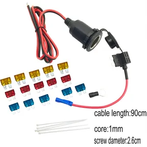Розетка для автомобильного прикуривателя сплиттер 12 В24 В удлинитель стандартный держатель предохранителя свинцовая водонепроницаемая крышка 90 см кабель с предохранителем