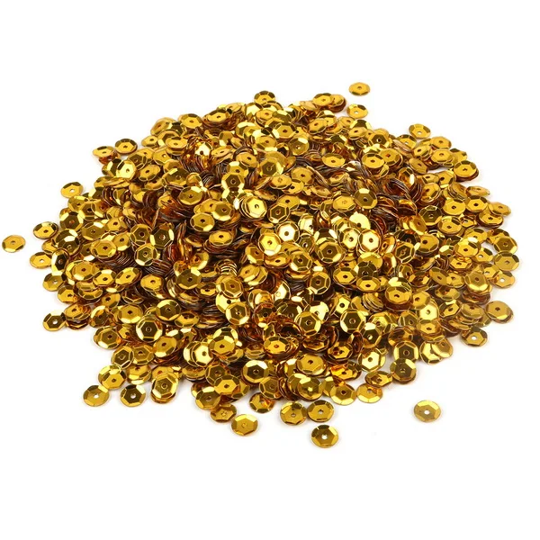 Dark Gold 1200 шт 6 мм Свободные Круглые ПВХ блестки пайетки ремесла для шитья одежды сумки обувь DIY аксессуары для одежды - Цвет: Dark Gold