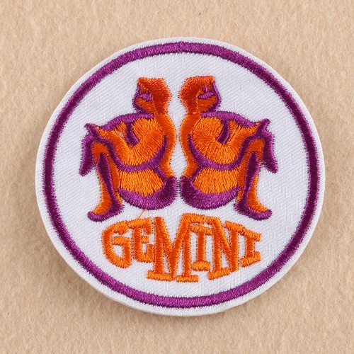 Новинка модный дизайн 12 знаков зодиака нашивки с железной вышивкой аппликации