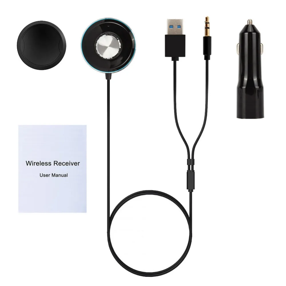 Беспроводной музыкальный ресивер с микрофоном Bluetooth 4 0 AUX вход двойной порт USB