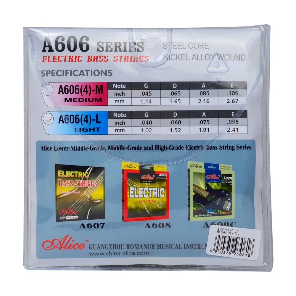 Алиса стальным сердечником никелевого сплава ран 4 Строка электрический бас