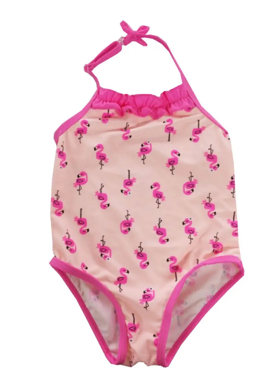 Для маленьких девочек Купальные костюмы Лебедь розовый Одна деталь Купальный