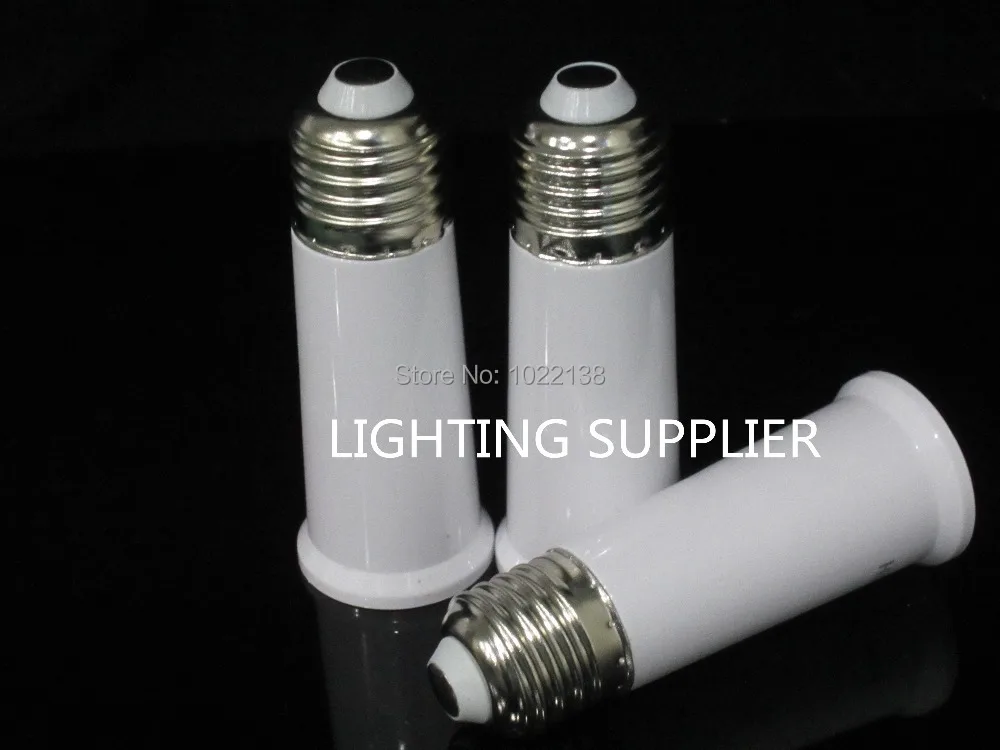 

50pcs E27 to e27 extender long E27-e27 LED socket adapter Led Light Bulb base Lamp Holder stable converter Free Ship