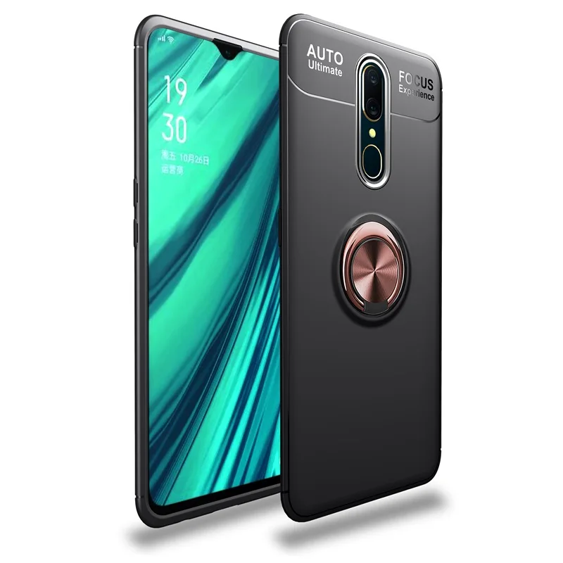 Luxury Case For Nokia 7.1 Case Cover Magnetic Ring Holder Soft Matte Silicone Shell For Nokia 6.1 X6 5.1 3.1 Plus Case Coque