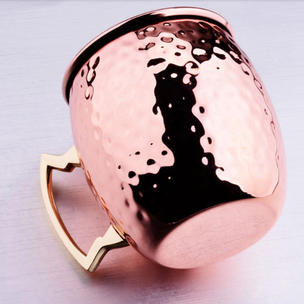 Набор медных кружек Московский мул из 6 твердых ручной работы нержавеющей стали с