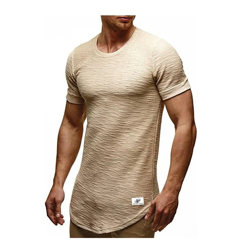 2018 Для мужчин короткий рукав с круглым вырезом Повседневное футболки Летние