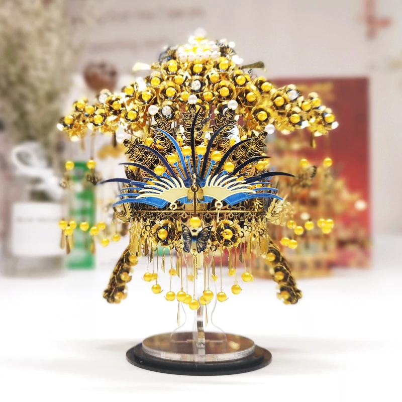 

Piececool P115-GBK диадема Феникса 3D пазл металлическая модель Пазлы игрушки Дети 433 шт Металл Парс 4 листа новые игрушки подарки