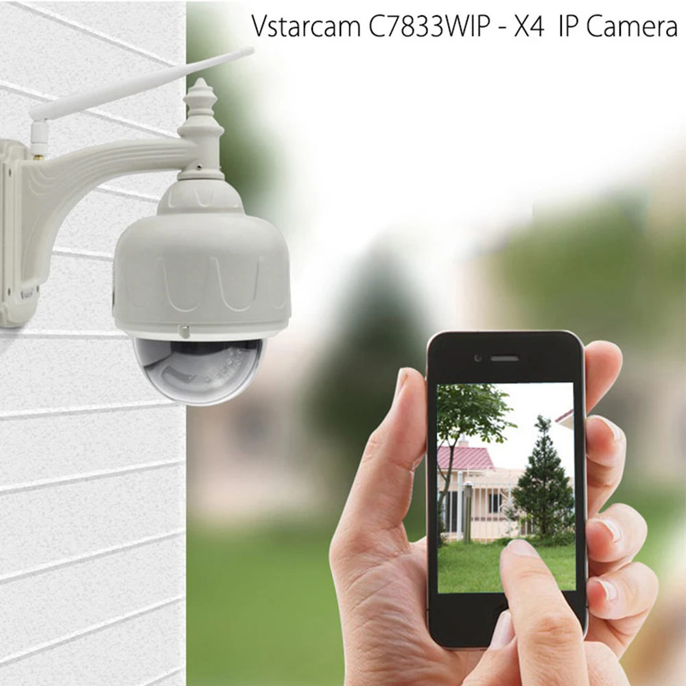 Беспроводная купольная ip-камера PTZ, уличная, 720 P, HD, 4X, Zoom, CCTV, безопасность, видео, сеть, наблюдение, ip-камера, Wifi, C7833WIP-X4