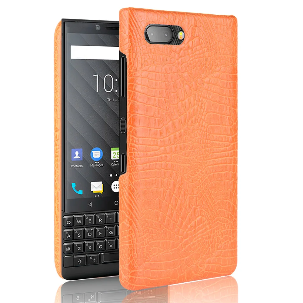 Роскошный кожаный чехол с текстурой крокодиловой змеи для BlackBerry KeyTwo Key 2 жесткие