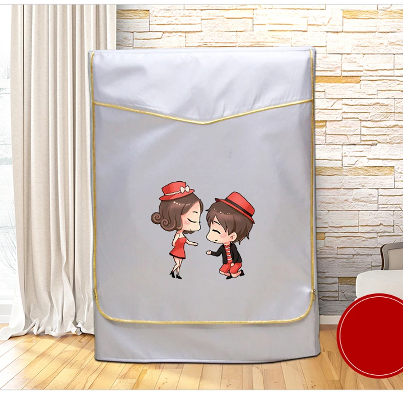 

SRYSJS Washing Machine Cover Cartoon Pattern Silver Coating Oxford Cloth Home Sunscreen Polyester Roller Dustproof Case