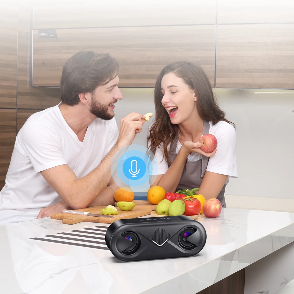 KEBIDU 10 Вт Портативный Беспроводной Bluetooth Динамик стерео Бас Hi Fi v5.0 Поддержка карта