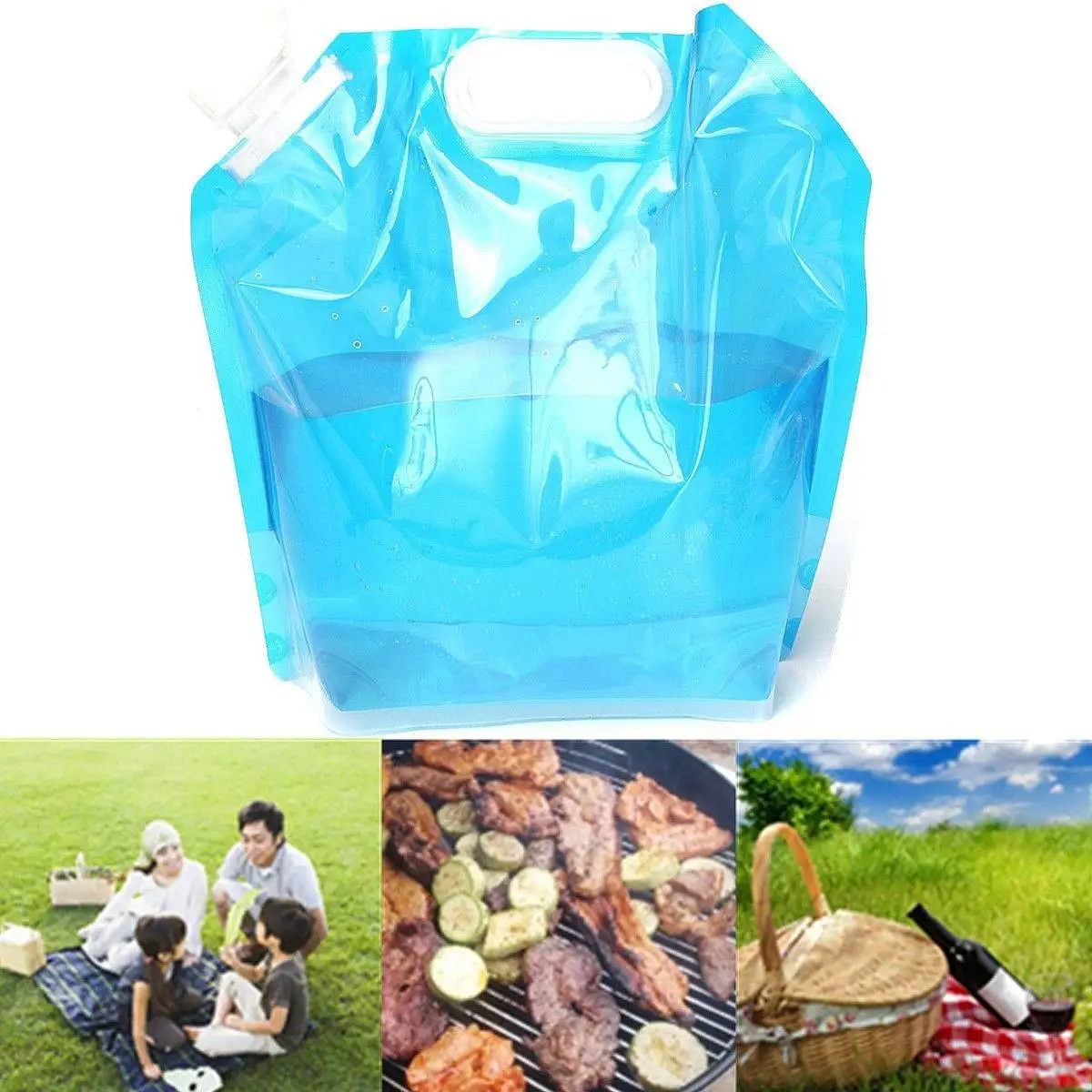 5L воды складная сумка PE безвкусно безопасности печать Портативный питьевой