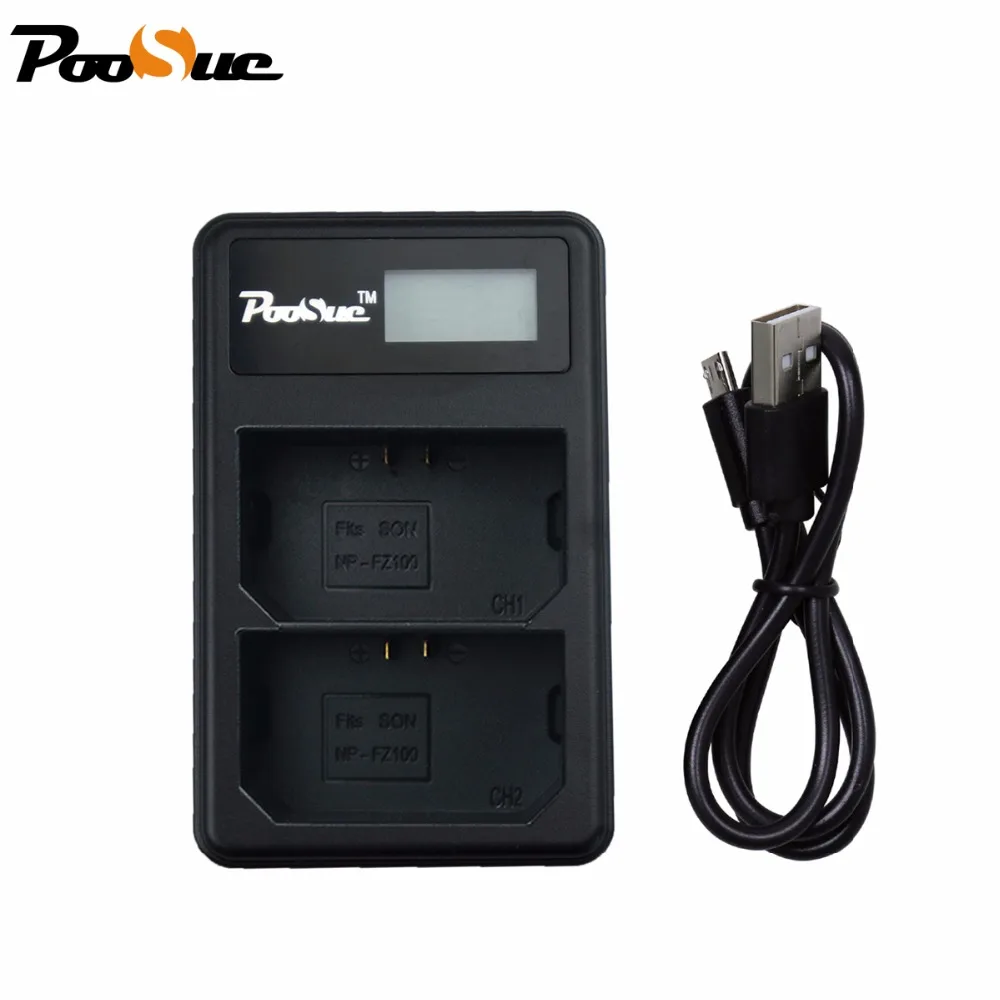 NP FZ100 Charger NPFZ100 LED Dual USB зарядное устройство для Sony Alpha 9 A9 9R A9R 9S|Зарядные устройства| |