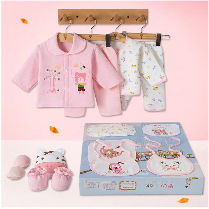 Newborn Baby Clothing Sets Girls Boys Clothes Autumn Winter Warm Brand Gift Infant Cotton Cartoon Underwear 18pcs/set | Детская одежда