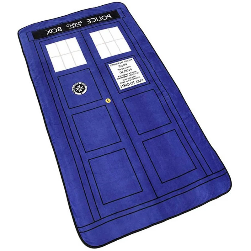 Home Textile Adult Children Quilt Doctor Who Tardis Anime Blanket Sofa Flannel Fleece Fabric Plaid Throw Bedspread Cover Blanket|anime blanket|cover