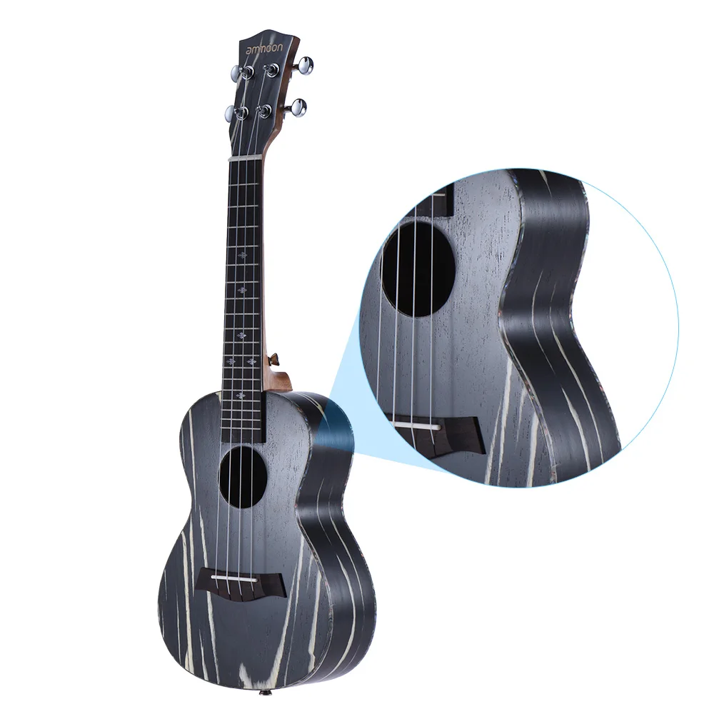 Ammoon 24 &quotминиатюрная гитара укулеле Акустическая 4 строки Ukelele18 Лады деревянная