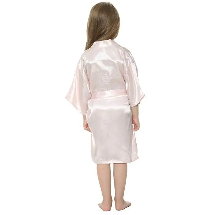 kids light pink C& Fung Быстрый персонализированный Атласный халат-кимоно для женщин, для свадебной вечеринки, банный халат подружки невесты, детское платье с цветочным узором для девочек, халаты - Цвет: kids light pink