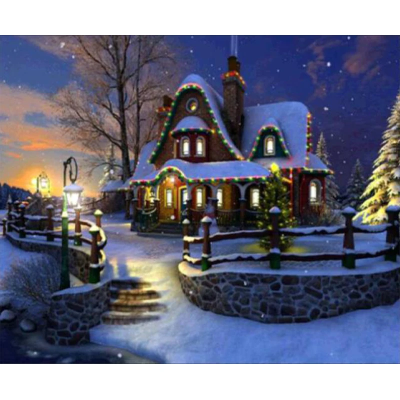 3D diy full Square hand made diamond embroidery painting cross stitch kits wall mosaic hut home Decor gift | Дом и сад