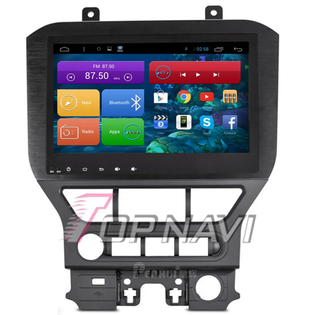 TOPNAVI четырехъядерный Android 7 1 Автомобильный GPS навигатор для Ford Mustang Авторадио