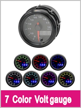 Dragon gauge 52 мм Высокоскоростной шаговый двигатель 7 цветов светодиодный Тахометр с двойным дисплеем для гоночных автомобилей измеритель оборотов