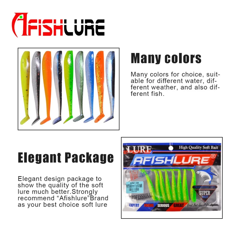 

Soft Lure Bait 130mm 12.5 3pcs T T Shad Worm Bait Fishing Lure Fish Tail Shad Worm Lure Jerk Bait Plastic Swimbait AR64
