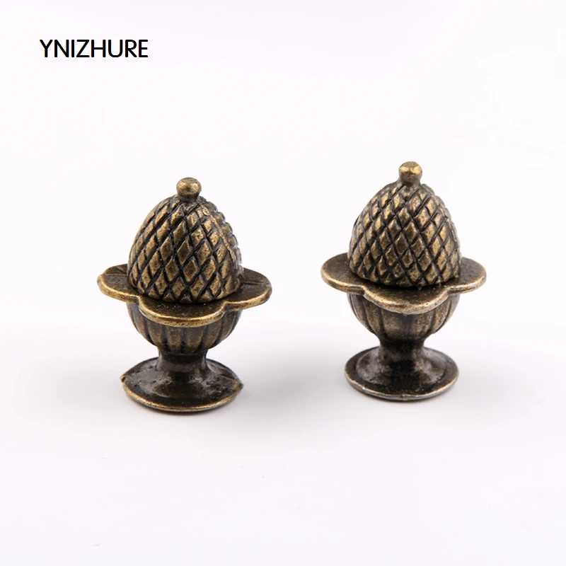 Кухонные ручки Ynizhure 10 шт. 23*30 мм декоративные бронзовые цветные цинковые сплава одно отверстие клубника Мебельная ручка/Потяните/ручка