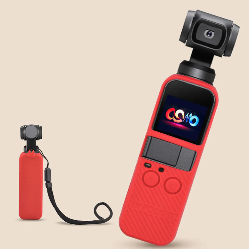 Bump-proof Simple Silicone Cover Soft Stabilized Protective Case Solid Camera With Strap Accessory Handle Gimbal For OSMO Pocket