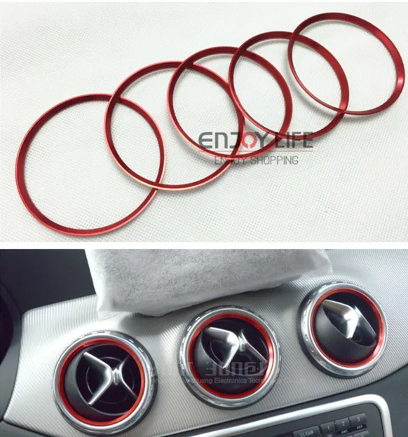 5 шт. красный кондиционер устанавливаемое на вентиляционное отверстие в салоне