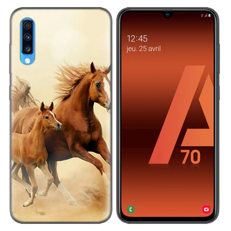 Акварель лошадь бегущие лошади узор чехол для samsung Galaxy A10 A20 A30 A40 A50 A60 A70 A80 A20e A6 A8 A7 A9 плюс