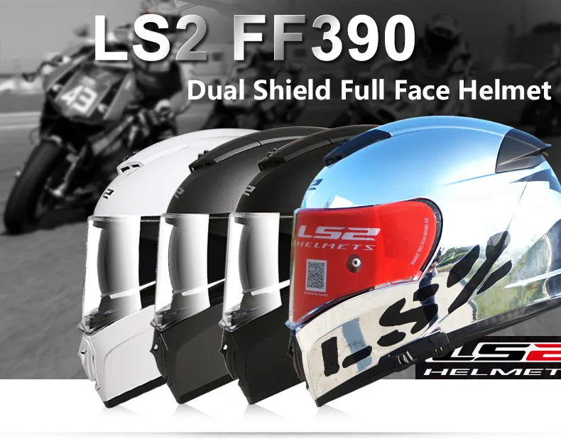 LS2 FF390 Полнолицевой мотоциклетный шлем анти-туман Солнцезащитный козырек щит Pinlock moto rbike шлем гоночный шлем точка одобрить мото шлемы