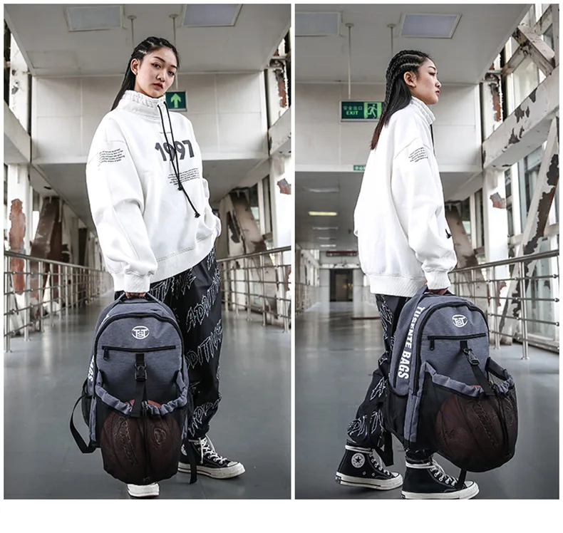 Men's Gym Bags Basketball Backpack School Bags For Teenager Boys Backpacks Large Women Laptop Bag Football Net Bag XA172ZC