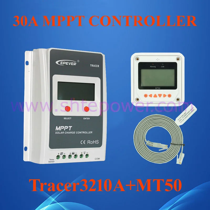 Новый EPEVER TRACER Mppt 30А Контроллер Заряда 12 В 24 с MT50 Diaplay EPsloar Солнечный Регулятор 3210A |