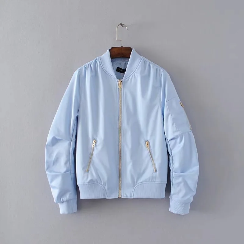 Женская атласная куртка-бомбер VOGUE 8 цветов на молнии с карманами | одежда