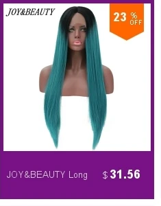 JOY& BEAUTY длинные кудрявые синтетические волосы на кружеве парик из натуральных волос для женщин коричневый ежедневное использование половина рука
