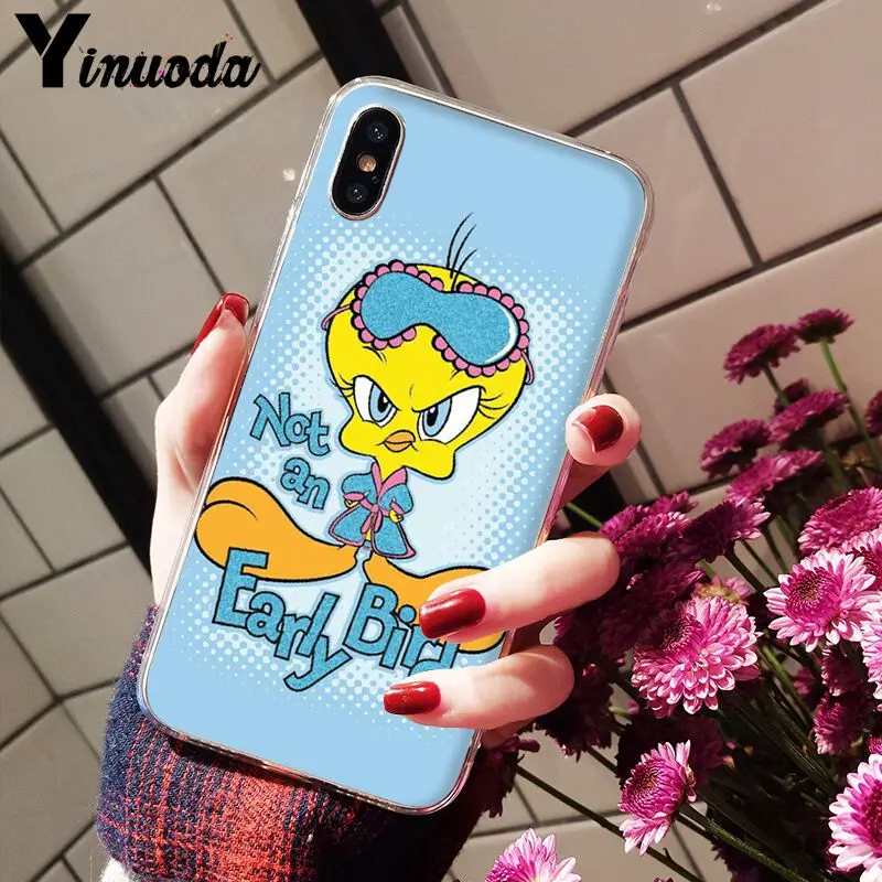 A15 11pro MAX желтая мультяшная птичка Твити DIY роскошный высококачественный защитный чехол для Apple iPhone 8 7 6 6S Plus X XS MAX 5 5S SE XR чехол - Цвет: A15