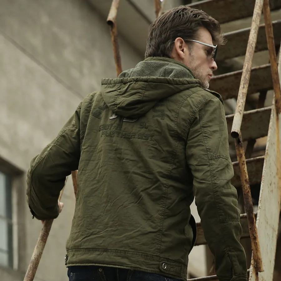 2015 New Fashion Winter Coat Men Jacket Military Army Thickening Casual Cotton Jackets Outdoors Sport Coats M-XXL | Мужская одежда