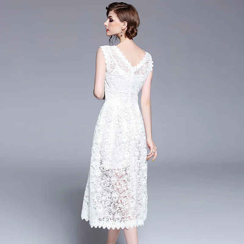 LARCI сетки лоскутное кружевные платья Для женщин v-образным вырезом работа