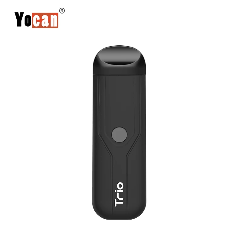 Black Yocan Trio 3в1 pod Kit 1,0 мл с аккумулятором 500 мАч электронная сигарета Trio vape ручка с для КБР сок воск испаритель - Цвет: Black