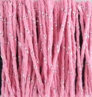 pink silver Низкие! веревка из натурального хлопка 4ply(100 ярдов) 1 шт. тонкие Bakers шпагат цвет веревка для выпечки Аква мята золото хлопковая нить цвет - Цвет: pink silver