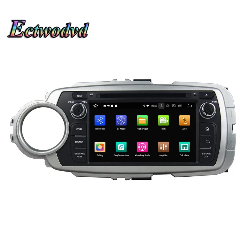 Ectwodvd Octa Core 4G Android 8.0/Quad 8.1 Car Multimedia DVD Player For Toyota Yaris 2012 2013 Left GPS | Автомобили и мотоциклы