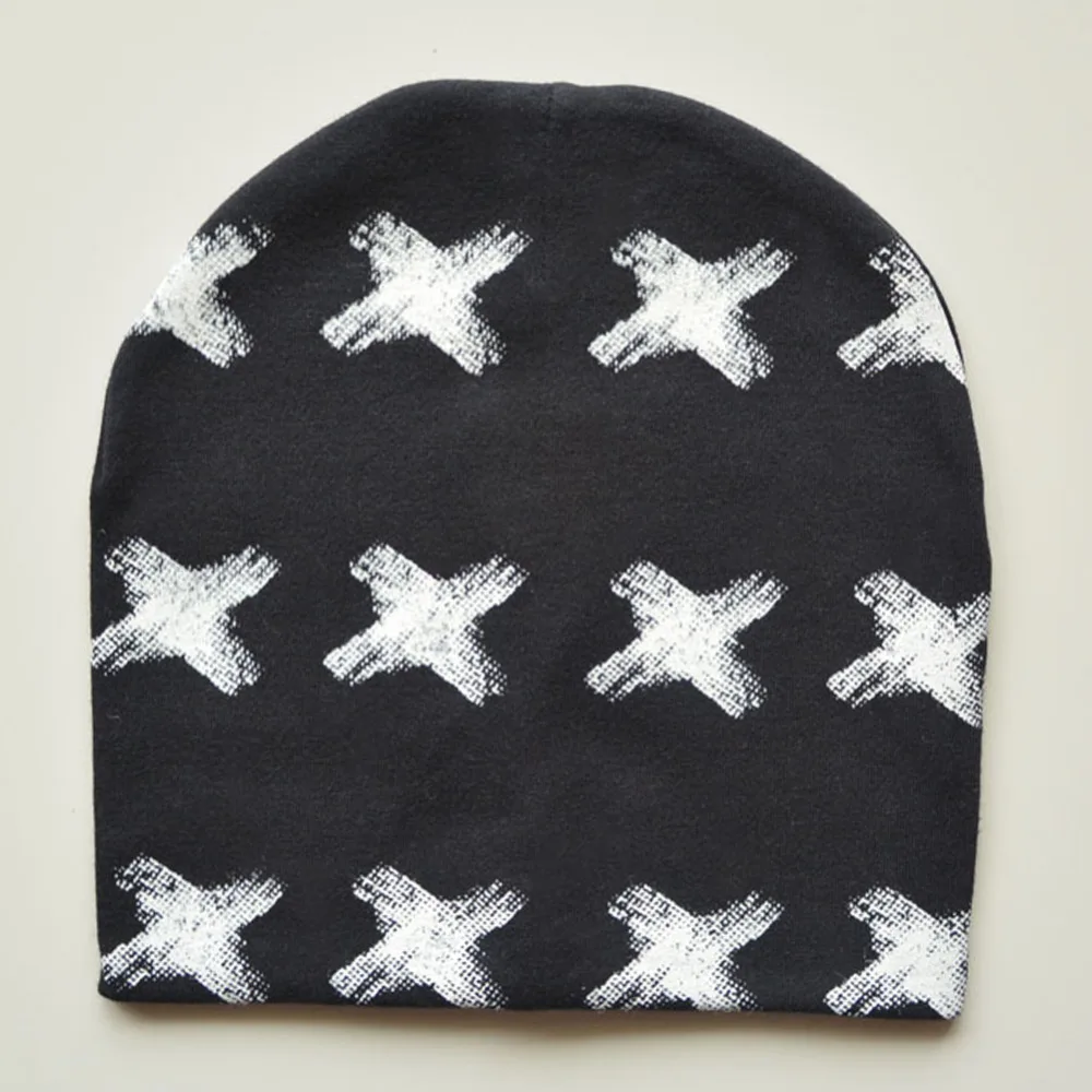 Модные комплекты для новорожденных зимняя теплая шапочка шапка милые принты в