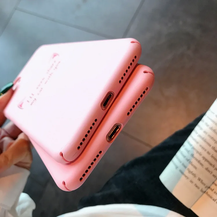 Милый розовый чехол для iphone X XR XS Max 6 6S 7 8 Plus жесткий пластиковый задней панели |
