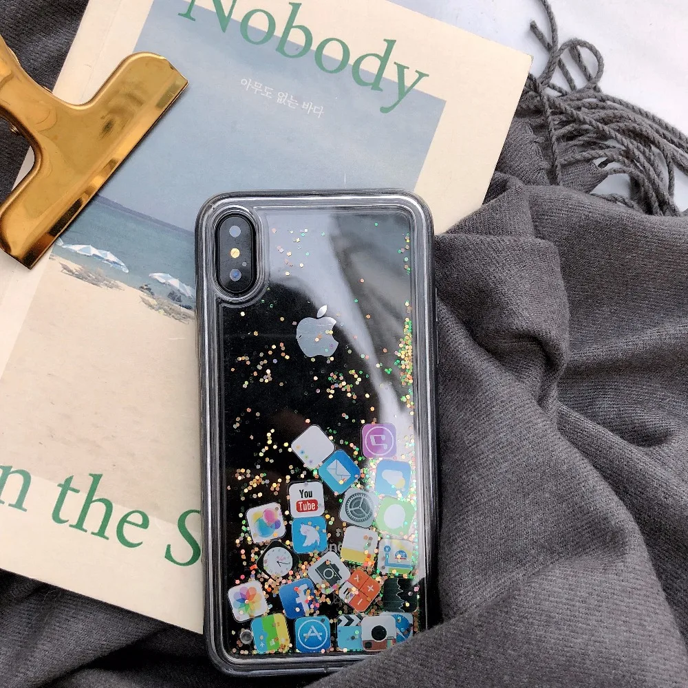 Забавные мобильные приложения икона шаблон чехол для телефона iphone XS MAX XR 7 8 плюс