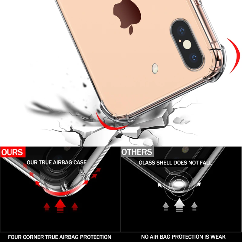 Moopok прозрачный противоударный чехол для телефона для iPhone X XS MAX XR 10 мягкий чехол из ТПУ для iPhone 8 7 6 6s Plus чехол s Shell p30