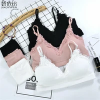 2019 summer new bra set sexy lace splice women underwear pink young girl comfortable intimates for small chest cute bra sets